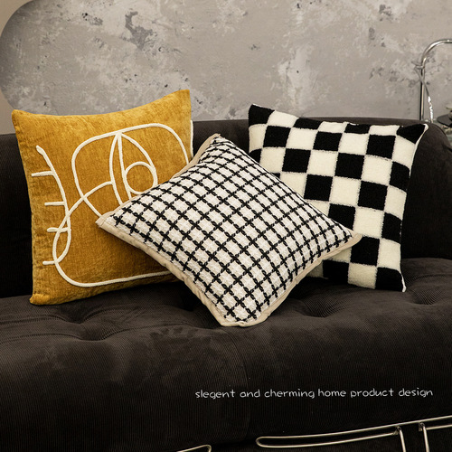 Nordic ins pillow case wholesale sofa bedside cushion back light luxury style embroidery tatami bay window cushion wholesale