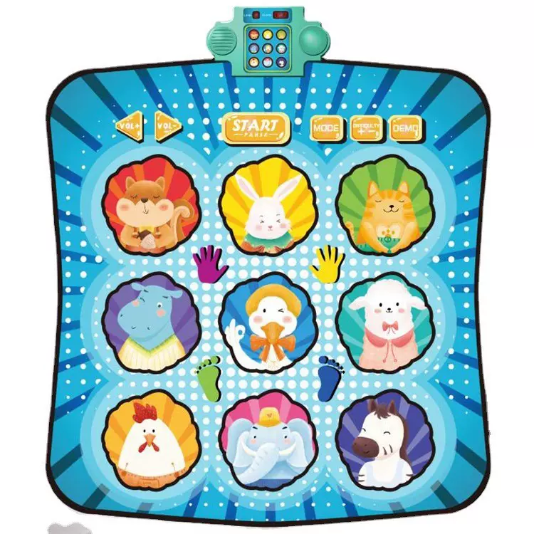 新品跨境儿童跳舞毯 亚马逊儿童音乐毯 益智游戏互动闯关游戏毯