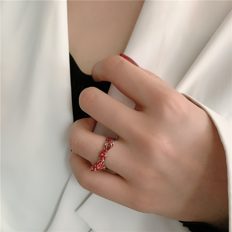 Fashion Paint Bow Knot Ring display picture 1