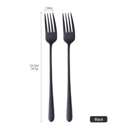 한 쌍의 검은 포크