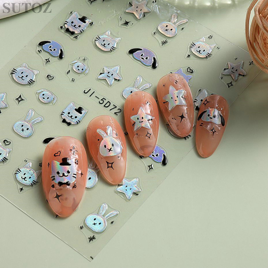 Butterfly Pattern Sweet Style Sweet Butterfly Plastic Nail Decoration Accessories 1 Piece
