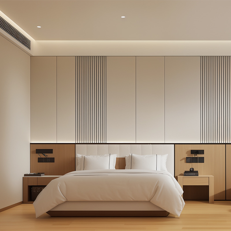 All-Season 5.0 Hotel Furniture Guest Room Bed Box Guest Room Bed Guest Room Large Bed Standard Room Bed B&B Bed Double Bed