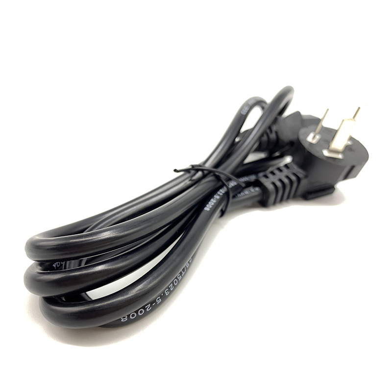 1.5-meter standard three-prong grounding cord 075 square desktop computer host and monitor power cord