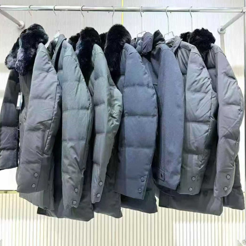 25 Winter Tommy down Jacket with Fleece Lining, Thickened and Warm, Solid Color Versatile Coat, Cut Label Clearance, Brand Surplus Wholesale