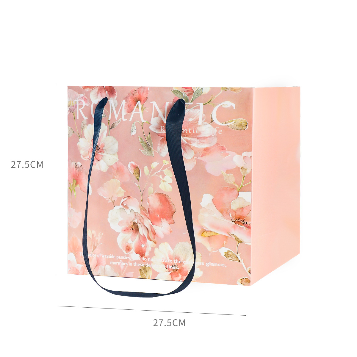 En línea de la celebridad de texto cuadrado arreglo floral bolsa de flores ramo de flores bolsa de embalaje bolsa de regalo bolso floral tienda de flores material al por mayor