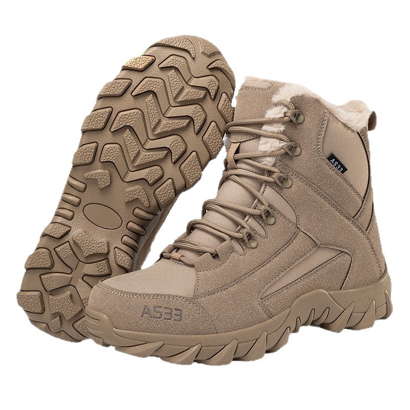 Fabricantes transfronterizos al por mayor de terciopelo cómodos zapatos tácticos transpirables al aire libre entrenamiento deportivo botas de combate zapatos de montaña masculinos antideslizantes image 5