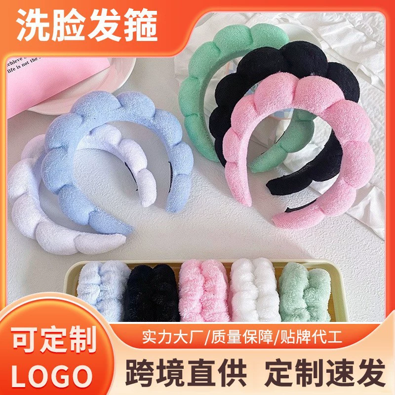 Европейские и американские повязки для волос с перекрестными элементами, высокие повязки из губчатого материала, набор повязок для умывания и макияжа, производство аксессуаров для волос