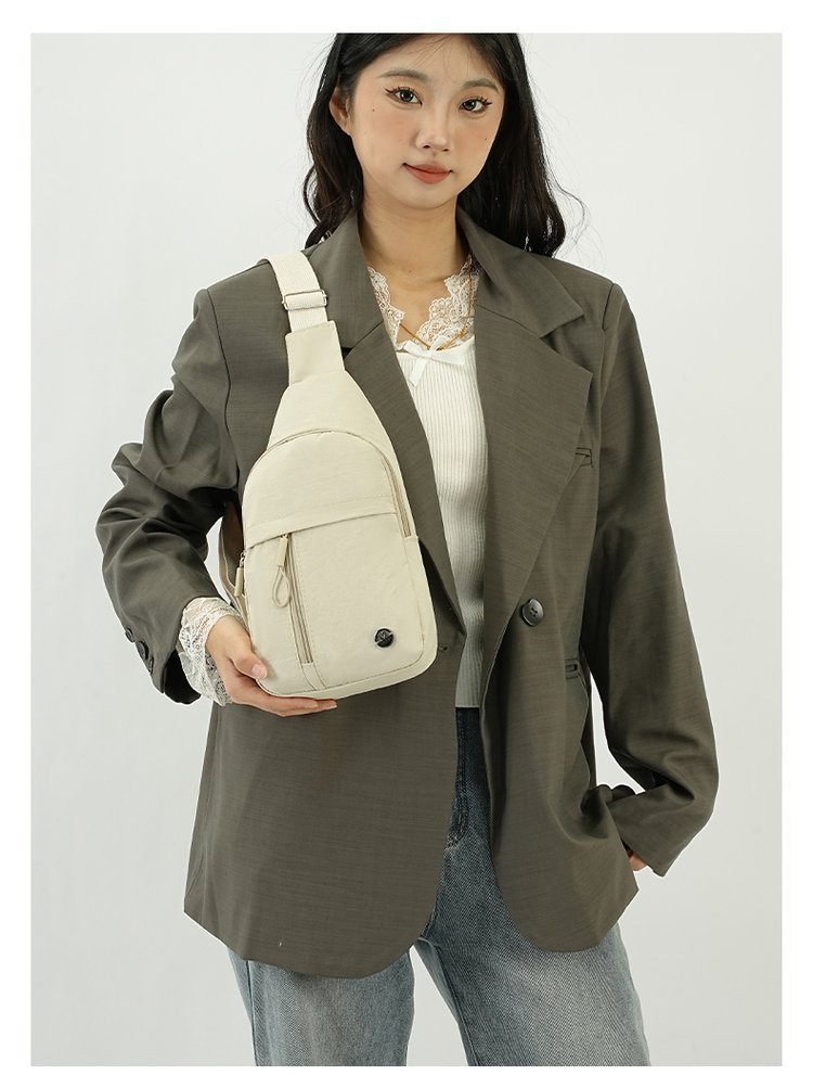 247g Weight Nylon Lining Material Sewing Thread Fashion Element Zipper Closure Type Single Shoulder Strap Strap Type Fanny Pack Bags Type Holiday, Daily Occasion Oxford Cloth Material Solid Color Pattern All Seasons Season Women's Gender Classic Style Style Square Shape Medium Size Women's Classic Style Solid Color Oxford Cloth Waist Bags 1