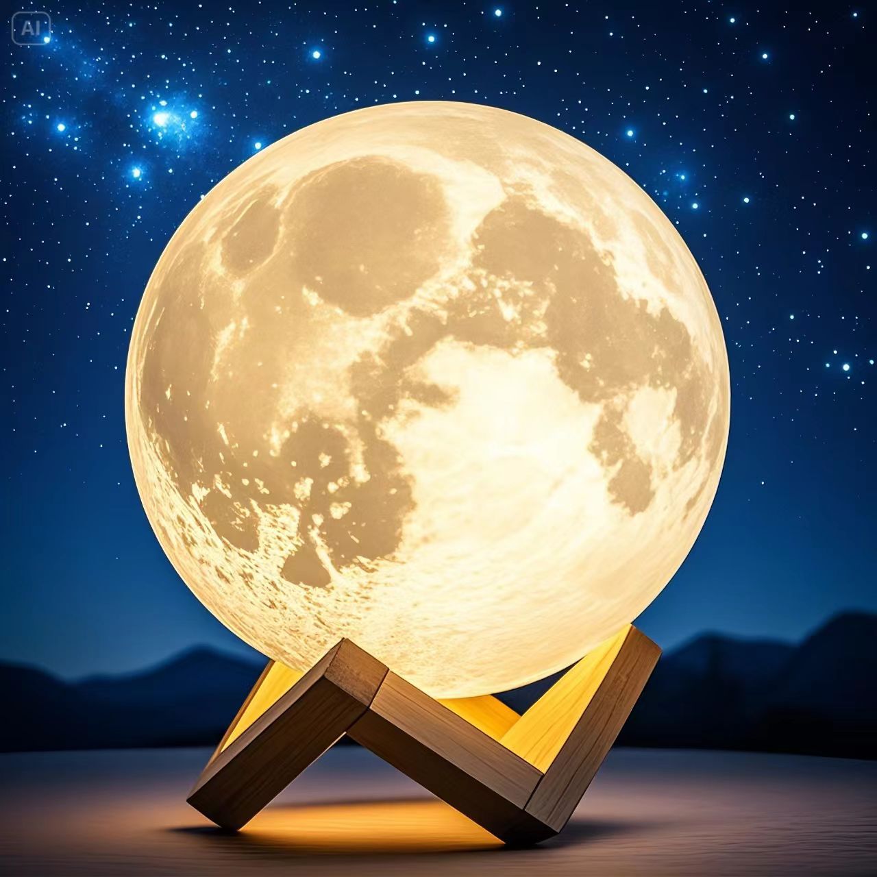 Comercio exterior nueva impresión 3D Luna lámpara de techo de PVC lámpara de noche lámpara de la luna de bricolaje lámpara de techo creativa de vacaciones