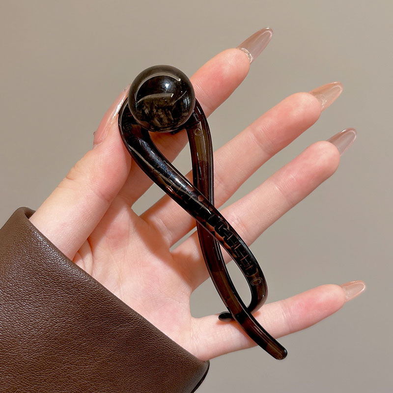 Retro temperamento flor una palabra clip de cabello para mujeres 2024 nuevo disco de cabeza atrás clip de agarre clip de torsión clip de cabello tocado clip de cabello