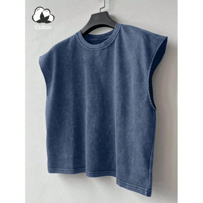 N 85408 Washed Vintage Loose Mens Tank Washed and Distressed Loose-Fitting Men's Tank Top