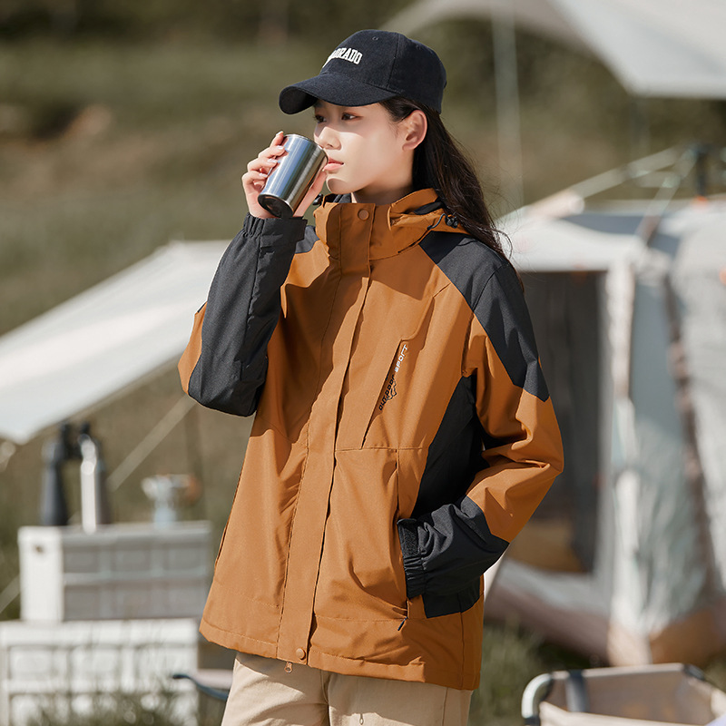冲锋衣男女三合一可拆卸户外冬季两件套银狐绒防水防风登山外套潮|undefined