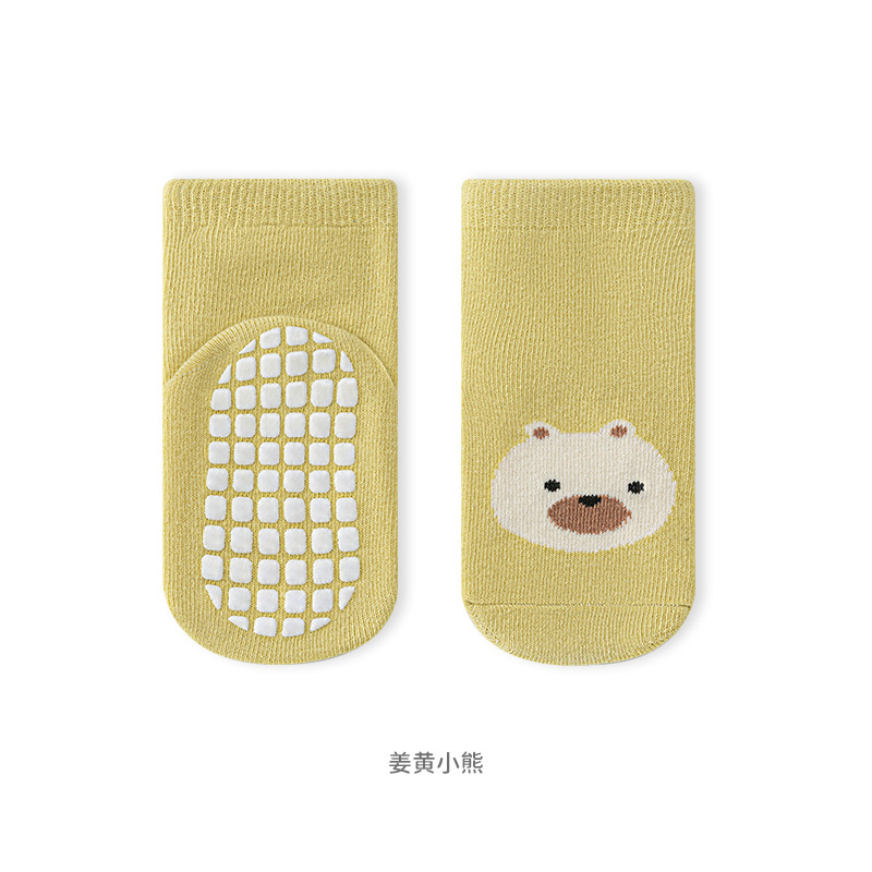 Calcetines para bebé recién nacido de primavera, cuidadosamente seleccionados, calcetines antideslizantes de silicona con dibujos animados de clase A para bebés y niños pequeños.
