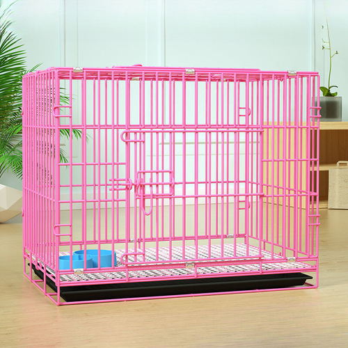 Dog Crate for Teddy Dogs, Indoor Crate with Toilet for Home Use, Small Pet Crate with Toilet, Metal Pet Supplies, Cat and Rabbit Cage