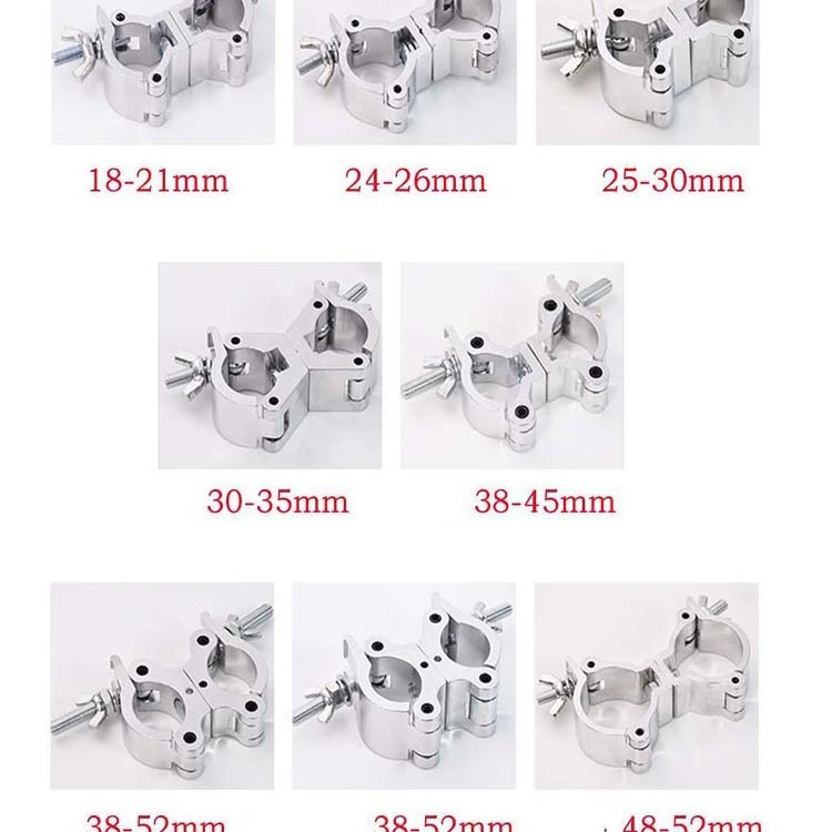 Крепежные элементы из алюминиевого сплава M & алюминиевого сплава, универсальная пряжка, пряжка для строительных лесов, пряжка для соединения круглой трубки, легкий крючок, одинарная пряжка, двойное кольцо