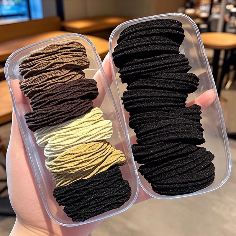 Cauda de caballo no colapsar anillo de cabello para mujeres de alta altura elástico anillo de cabello de correa duradero para adultos grueso y grueso cabeza de cabello