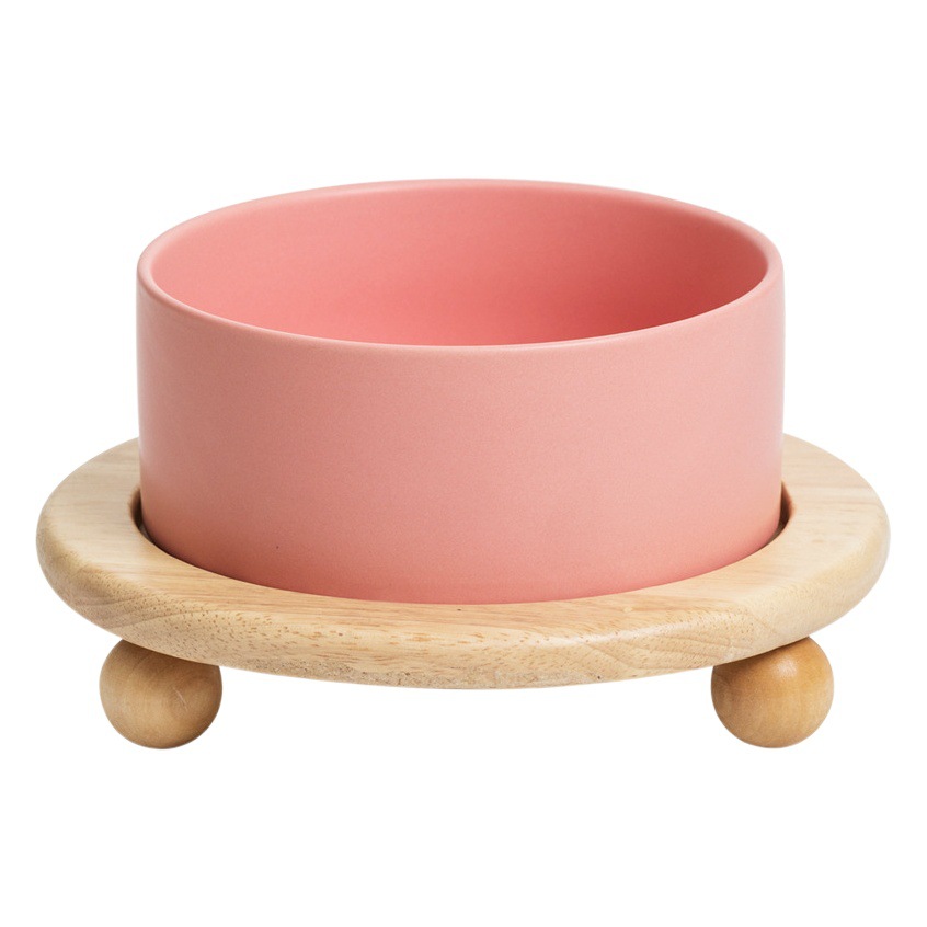 Tazón de cerámica gato tazón de comida para gatos tazón de perro tazón de beber tazón doble tazón de protección cervical suministros para mascotas