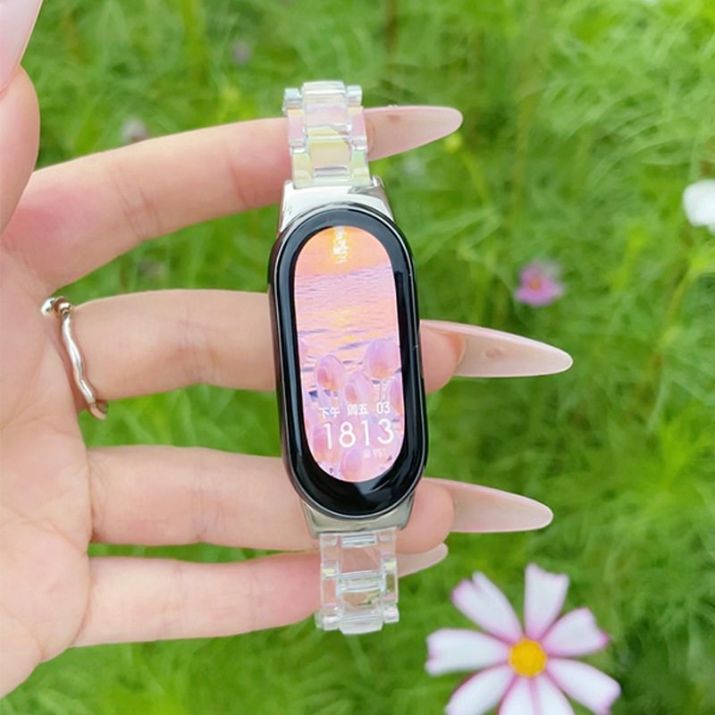 Laser colorful for mi band wristband 3/4/5/6/7/8 generation universal bracelet strap 3456 generation