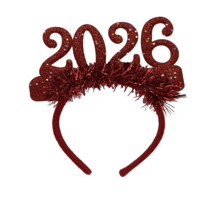 新年发箍2026星星拉花跨年狂欢酒吧舞会彩条头箍派对装饰表演头扣|undefined