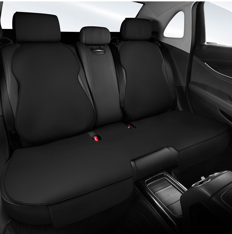 Suede Leather Car Seat Cushion, Universal for All Seasons, Perforated and Breathable, Small Waist Saddle, Soft Technical Cloth Car Seat Cushion