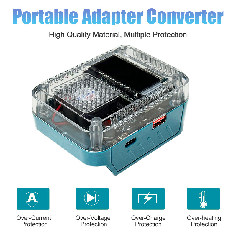 Two-way charge and discharge 140WPD3.1TYPEC is suitable for Makita lithium battery charger digital display adapter 28V