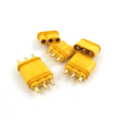 Amass MR30PB-F Mメス銅金メッキ三芯大電流動力電池プラグ溶接板式シート