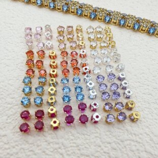 18k������3mm�M�ڈA����צצ�צ�diy������ʯ�Ʒ���