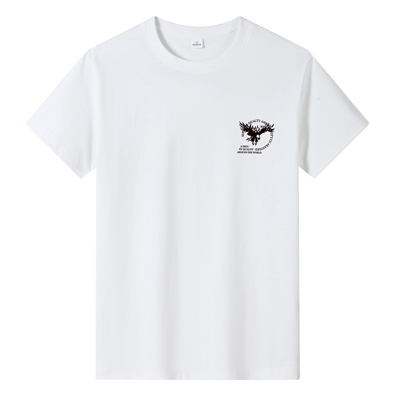 Wholesale men's short-sleeved T-shirt men's 2024 Summer new fashion printed ins loose T-shirt student fashion brand top