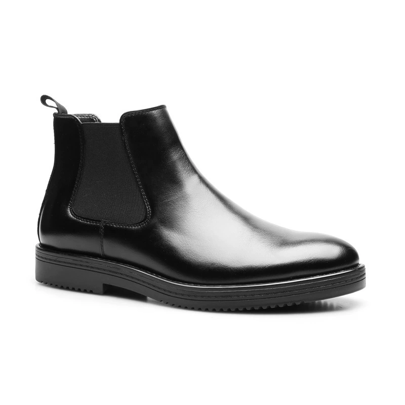 [Заказ может быть обработан] Черные ботинки Челси классический тренд дикие мужские ботинки с толстым дном трансграничная оптовая торговля