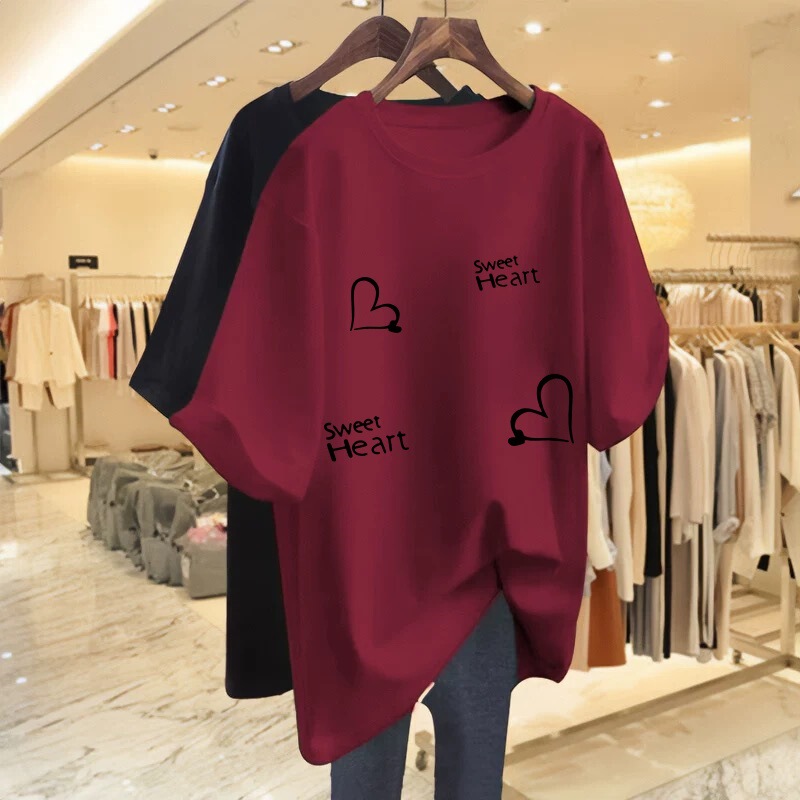 Foreign Trade Mother's Clothing, Middle-Aged and Elderly Short-Sleeved T-Shirt Women's Loose Large Size Slimming Look Belly-Covering Printed Half-Sleeved T-Shirt Top Foreign Trade Mother's Clothing, Middle-Aged and Elderly Short-Sleeved T-Shirt Women's Loose Large Size Slimming Look Belly-Covering Printed Half-Sleeved T-Shirt Top