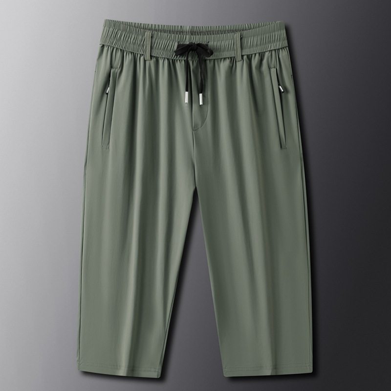 Ice Silk Cropped Pants for Couples, Summer Loose Fashion Casual Plus Size Quick-Dry Thin Breathable Mid-Length Pants Ice Silk Cropped Pants for Couples, Summer Loose Fashion Casual Plus Size Quick-Dry Thin Breathable Mid-Length Pants