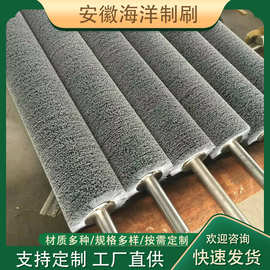 金属表面打磨抛光刷辊 机械磨料丝滚动毛刷辊地板厂除尘滚刷厂家
