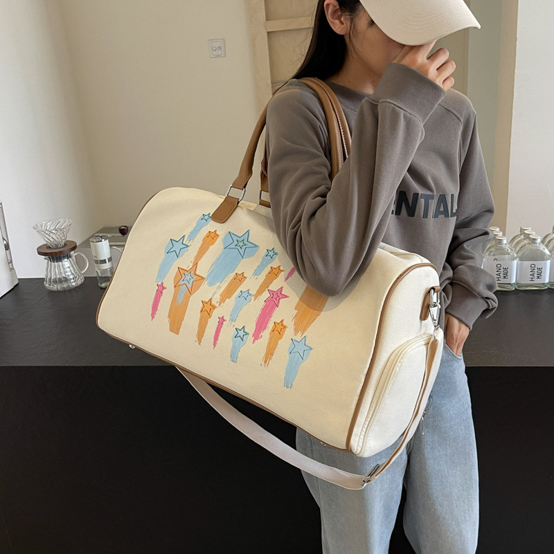 Viegla un lielas ietilpības pārnēsājama bagāžas sausā, mitrā atdalīšanas peldēšanas treniņu soma, moderna ceļojumu uzglabāšanas soma_voghion.com