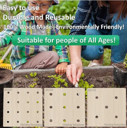 Трансграничные горячие продажи Seed Planting Template Семена посадка шаблон Набор из трех частей Открытый сад игры