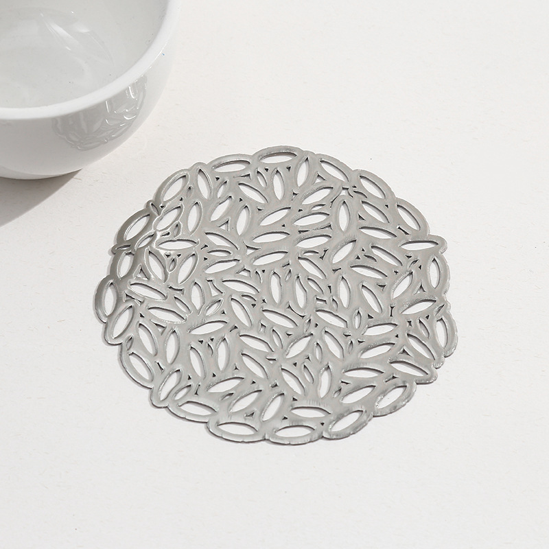Transfronterizos nórdicos estampado en oro hueco cojín de tazas de PVC esterilla de aislamiento térmico antideslizante cojín de decoración de comedor occidental esterilla de mesa impermeable universal
