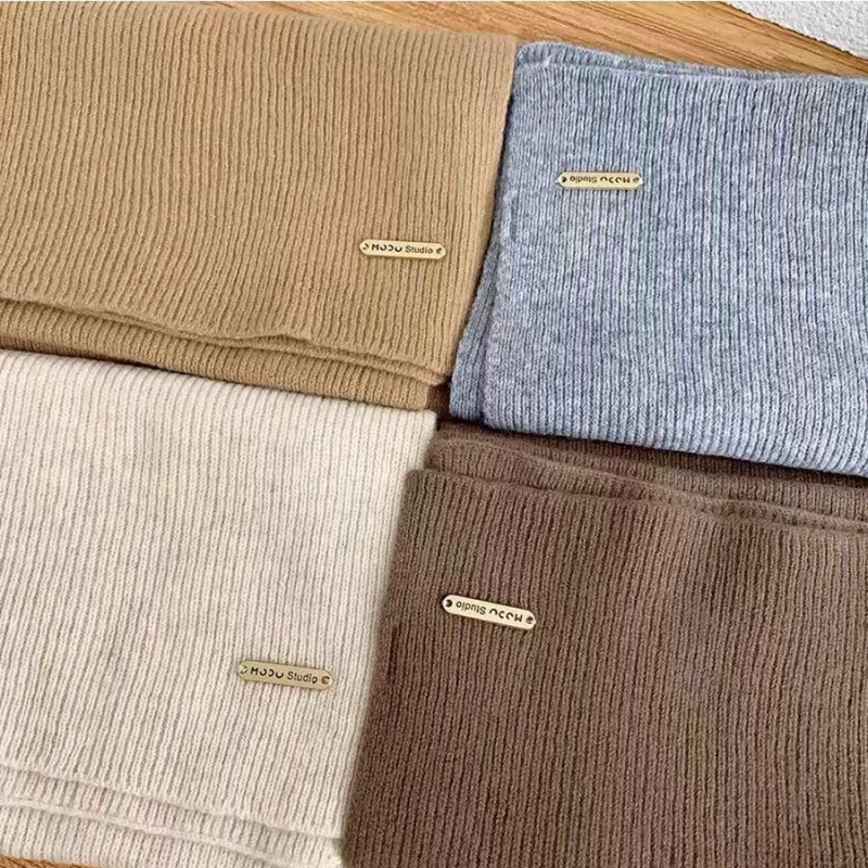 Длинный knitted шарф, универсальный демисезон, городской стиль, простой элегантный дизайн (много цветов)