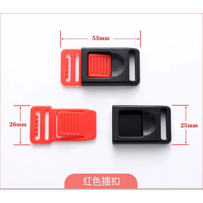 Helmet accessory buckle, electric motorcycle helmet strap buckle, universal plastic chin strap clasp (Dəbilqə (Kaska) aksesuarları) - red-buckle