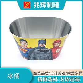厂家定制英雄联盟椭圆形马口铁冰桶防火沙桶工具杂物收纳桶啤酒桶