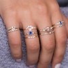 Set, crystal, wedding ring, European style, simple and elegant design