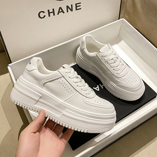 White shoes for women ins fashionable 2023 spring new color matching fashionable sneakers flat single-layer shoes casual sneaker