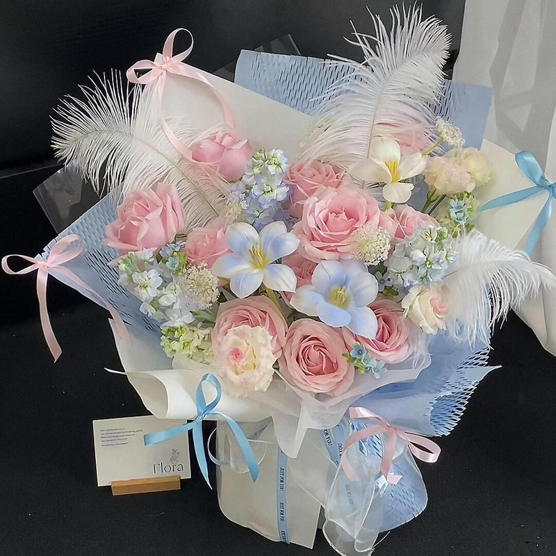 玫瑰永生花束七夕送女友高级感花束温柔仿真香皂花束混搭玫瑰花束|undefined