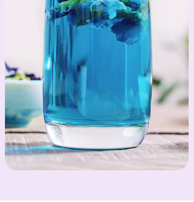 Dried Butterfly Pea Flowers Die Dou Hua Whole Blue Blossoms for Tea Drinks and Natural Food Coloring 500g details