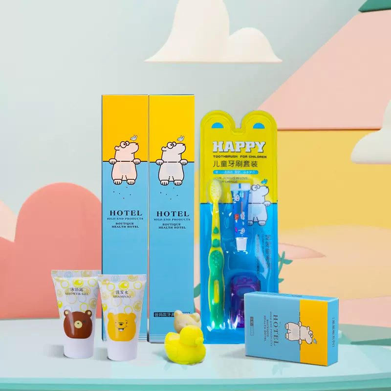 主题酒店民宿一次性牙刷洗漱用品亲子套装软毛儿童牙具亲子卡通