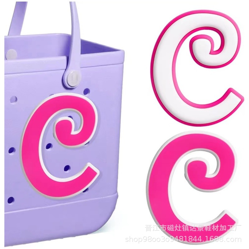 Botones de zapatos rosados con letras grandes, botones de botones, botones de botones