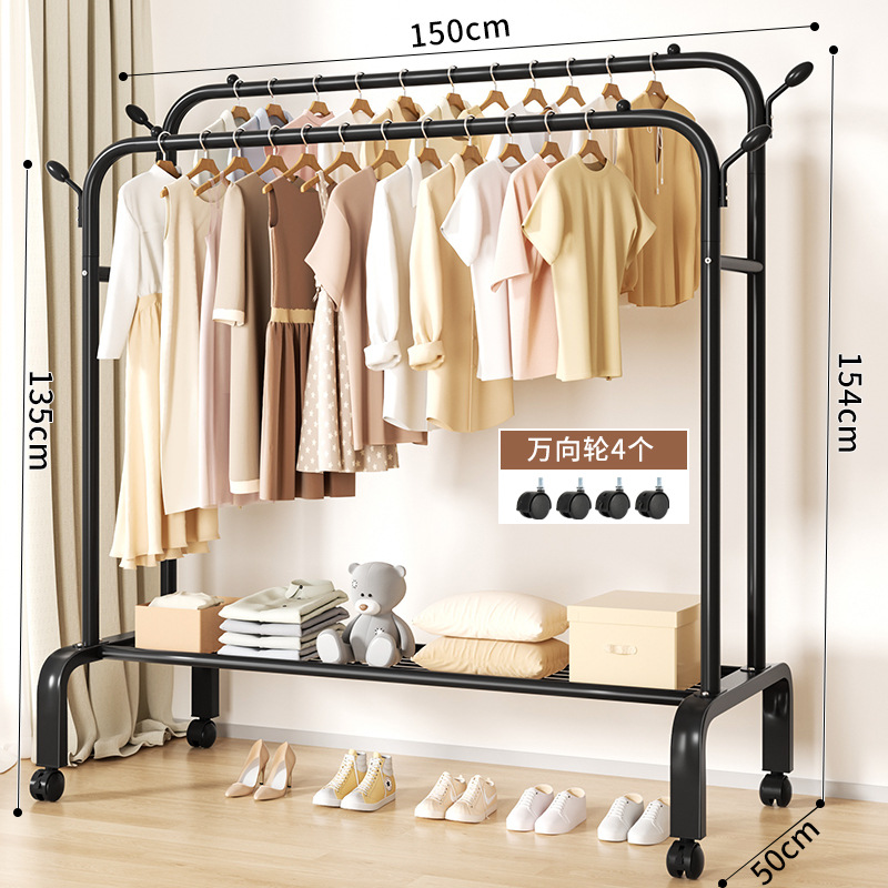 percha de ropa simple piso plegable balcón secado estante de ropa doméstico dormitorio doméstico varilla de secado plegable percha de ropa