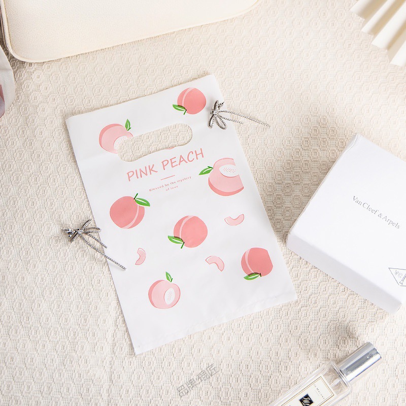 アクセサリー袋プラスチック手提げ屋台耳飾りプレゼントマスク小袋使い捨てネット赤かわいい透明包装袋