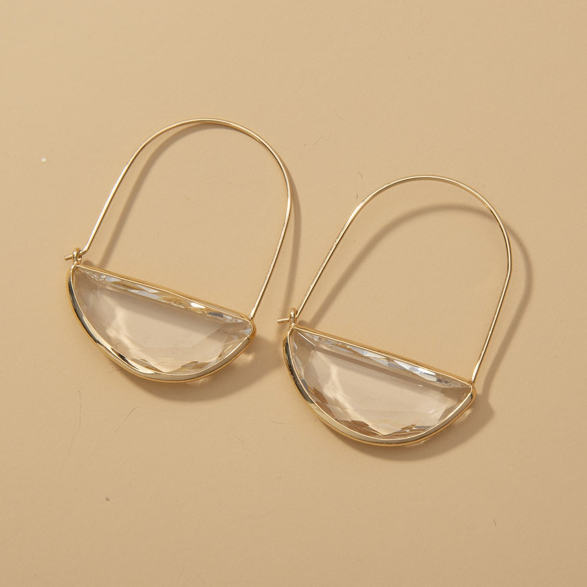 1 Pair Fashion Semicircle Crystal Women's Earrings display picture 4