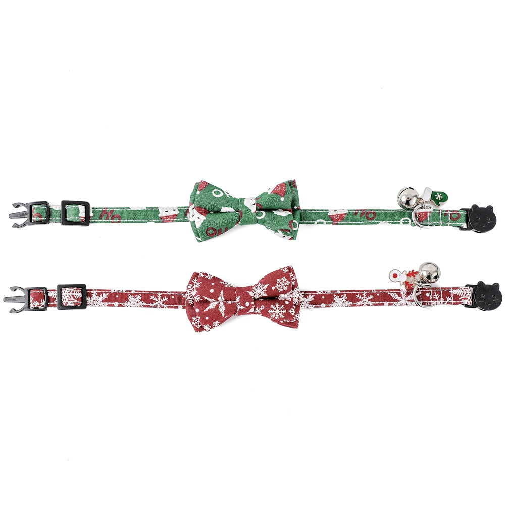 Производитель спот Tanpopo хлопок трансграничный рождественский кошачий нагрудник рождественский подвеска кошачий питомец оптом