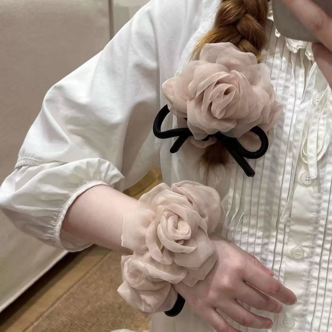 큰 사이즈 13호 - 양면 착용 핑크 로즈