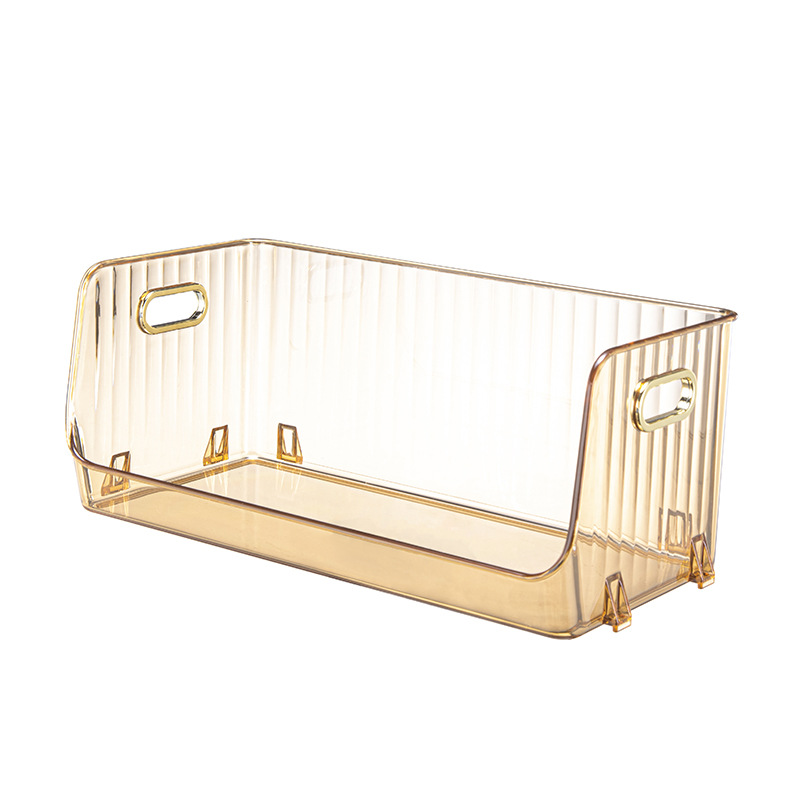 Luz de lujo de escritorio cosméticos caja de almacenamiento para mascotas tocador cuidado de la piel misceláneas mesa de té cesta de almacenamiento apilable